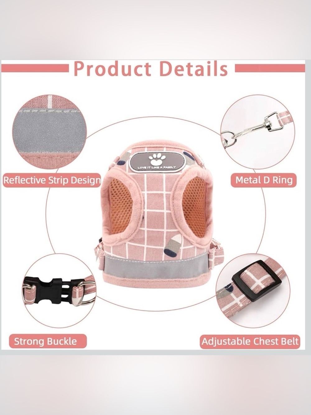 New Cat & Dog Vest Harness with leash Size XS - Picture 9 of 11